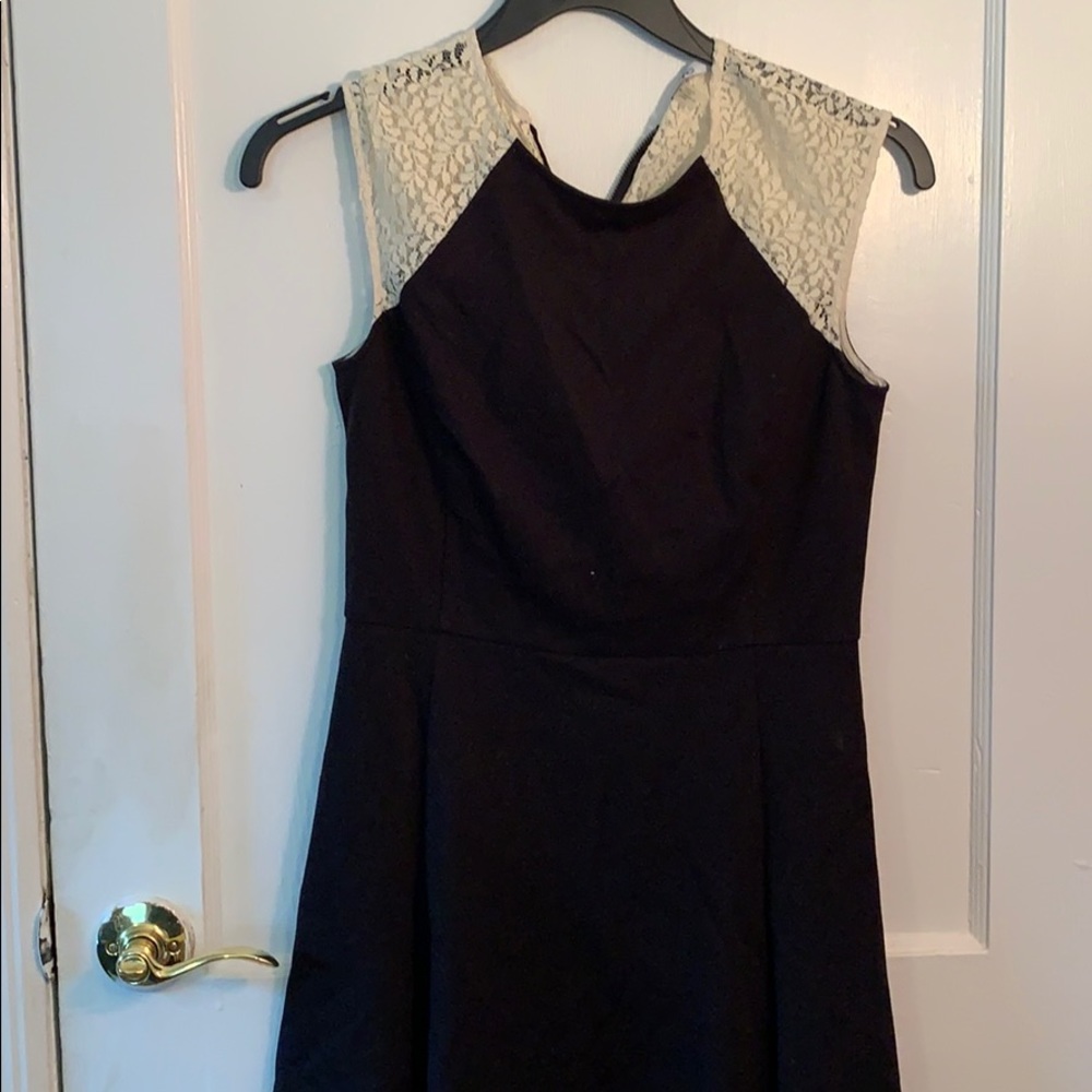 DKNY Black Dress with White back Lace